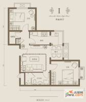 塞纳维拉永定华庭2室2厅1卫80.2㎡户型图