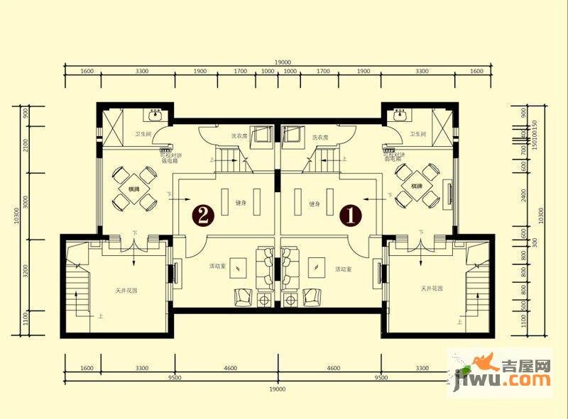 郡望4室3厅3卫户型图