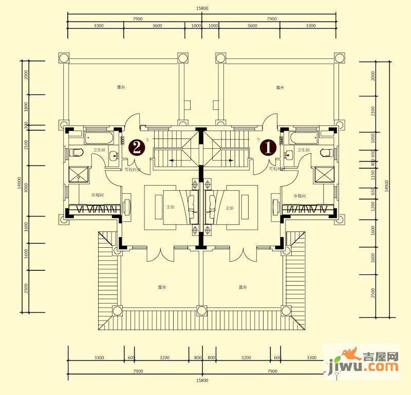 郡望4室3厅3卫户型图