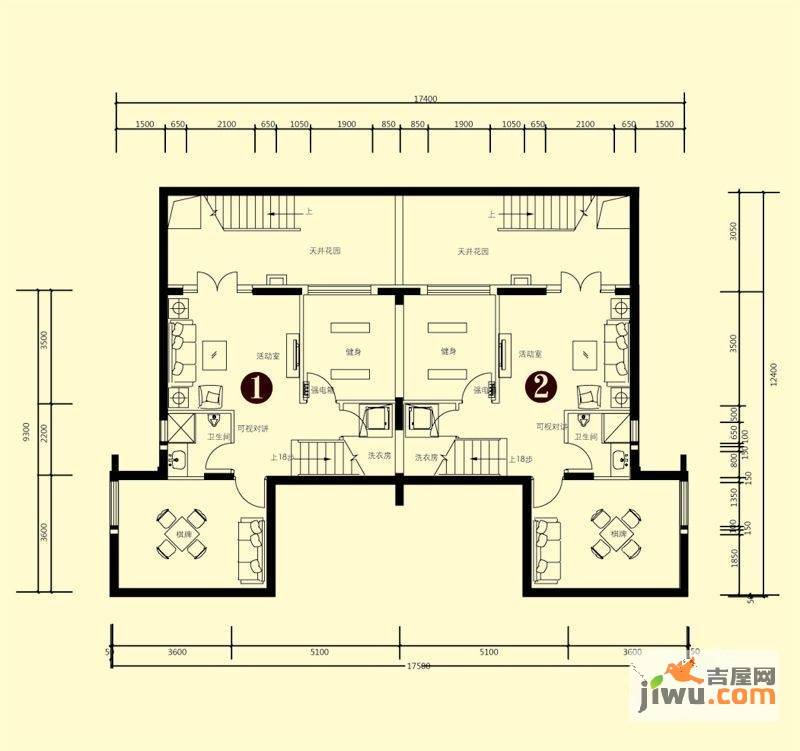 郡望5室3厅3卫户型图