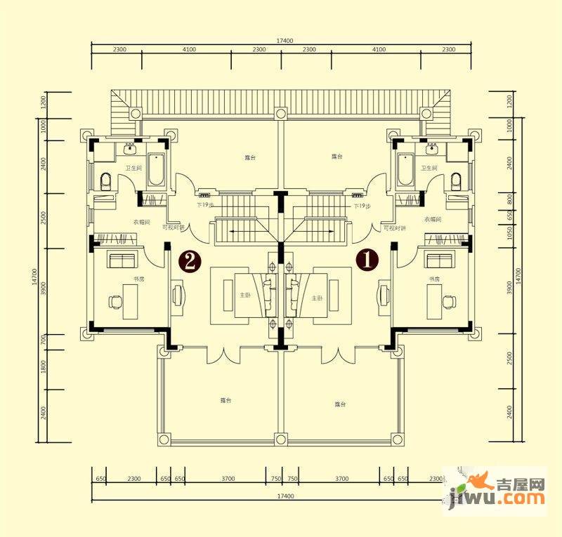 郡望5室3厅3卫户型图