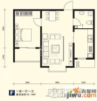 金海湾森林逸城1室1厅1卫户型图