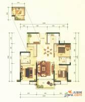 森林湖兰溪谷3室2厅2卫120㎡户型图