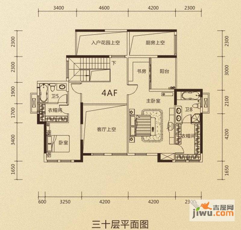 鼎峰公园豪庭5室2厅4卫273.5㎡户型图