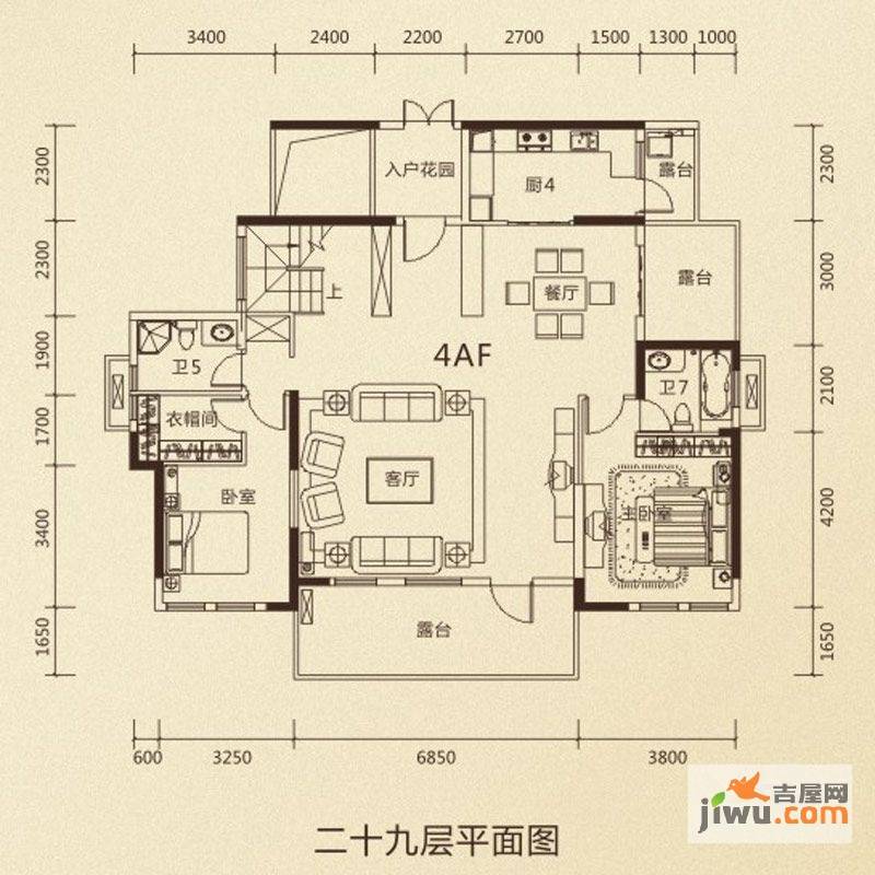 鼎峰公园豪庭5室2厅4卫273.5㎡户型图