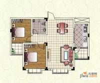 时代丽景苑2室2厅1卫91.8㎡户型图