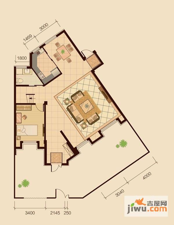 紫金湾4室2厅3卫229㎡户型图