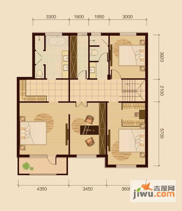 紫金湾5室2厅3卫274㎡户型图