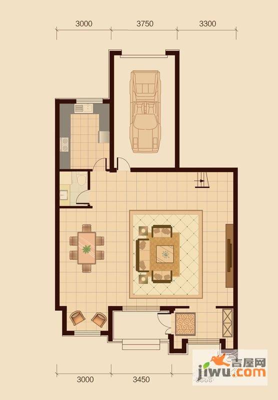 紫金湾4室2厅3卫266㎡户型图