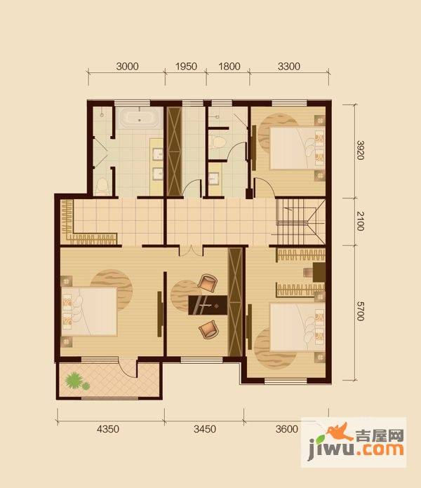 紫金湾4室2厅3卫266㎡户型图