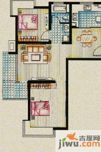 和欣国际花园2室2厅1卫76㎡户型图