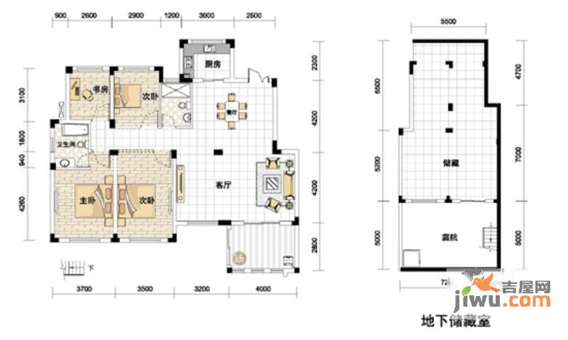 紫园4室2厅2卫167.6㎡户型图