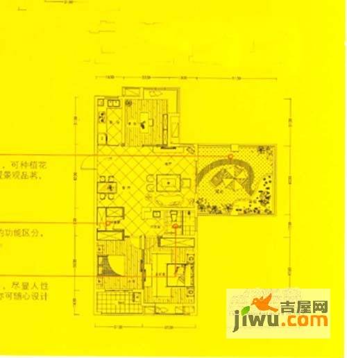 正益育龙湾3室1厅1卫104㎡户型图