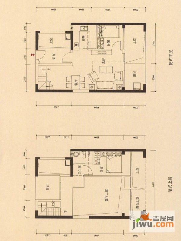 熙和园4室2厅3卫88㎡户型图