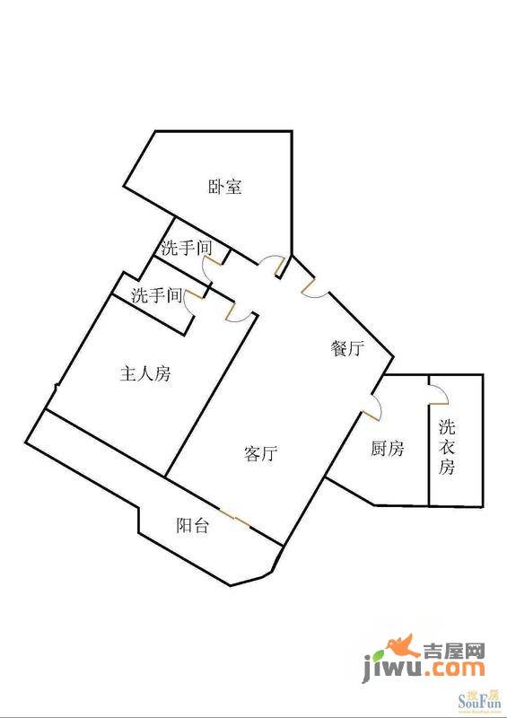 阳光海滨花园2室2厅2卫户型图