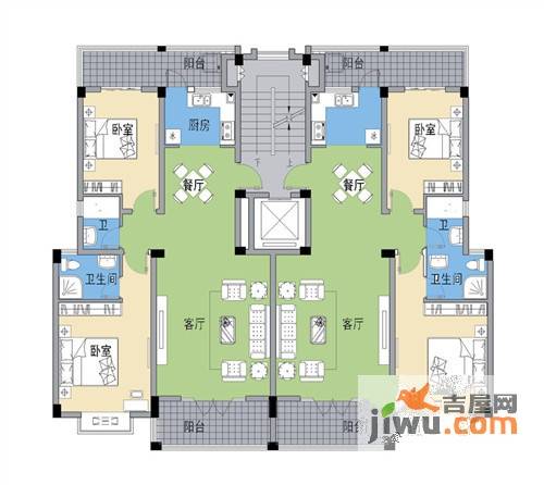 联信家园2室2厅2卫户型图