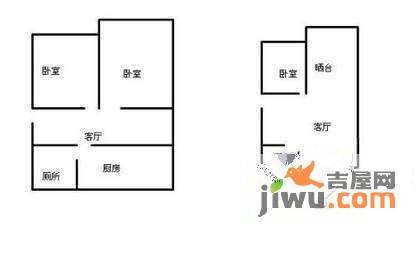 港岛花园3室2厅2卫户型图