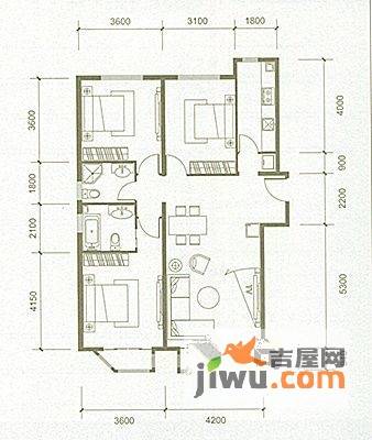 东亚世纪城·沁园3室2厅2卫145.8㎡户型图