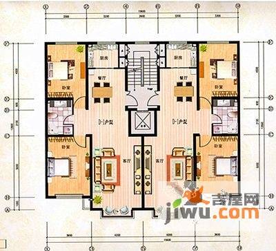 鸿徳·和谐新城2室2厅1卫户型图