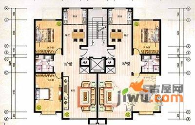 鸿徳·和谐新城2室2厅1卫113.3㎡户型图