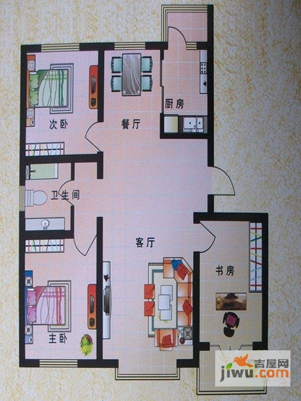 东城明珠2室2厅1卫户型图