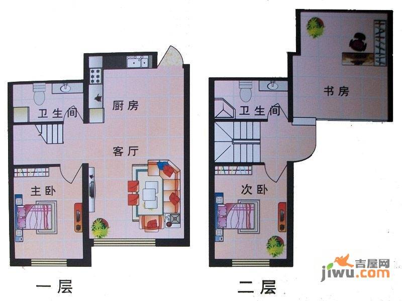 东城明珠2室2厅1卫户型图