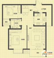 首开水晶城2室2厅1卫86㎡户型图