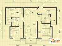 首开水晶城3室2厅2卫110㎡户型图
