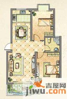 世纪尊园2室2厅1卫83.5㎡户型图