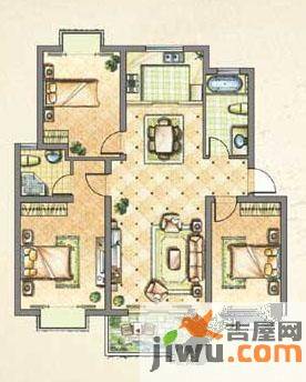 世纪尊园3室2厅2卫112.2㎡户型图