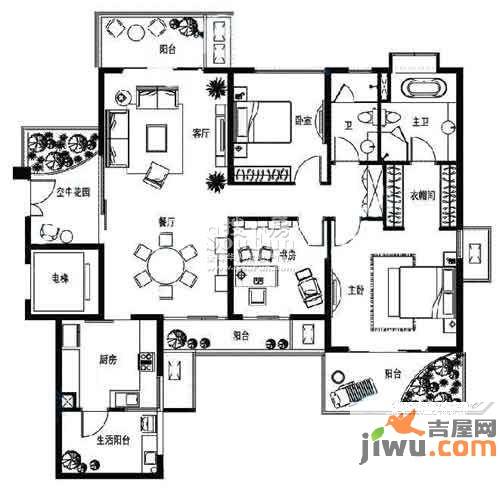 奥园丹芙春城3室2厅0卫户型图