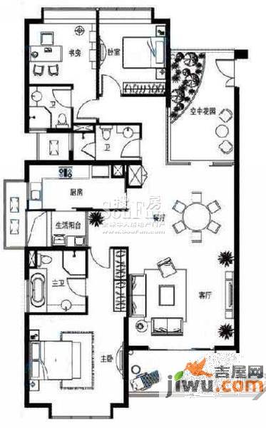 奥园丹芙春城3室2厅0卫户型图