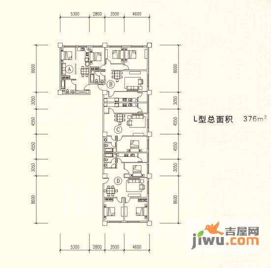 金源财富广场普通住宅376㎡户型图