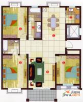 彩云居3室2厅2卫143㎡户型图