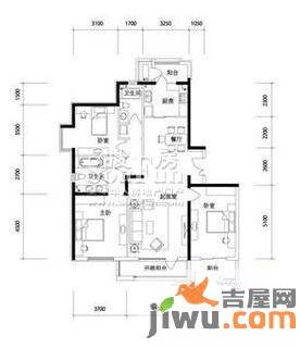 万通新城国际3室2厅2卫户型图