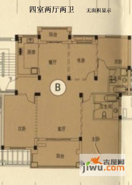 中义凯莱国际4室2厅2卫户型图