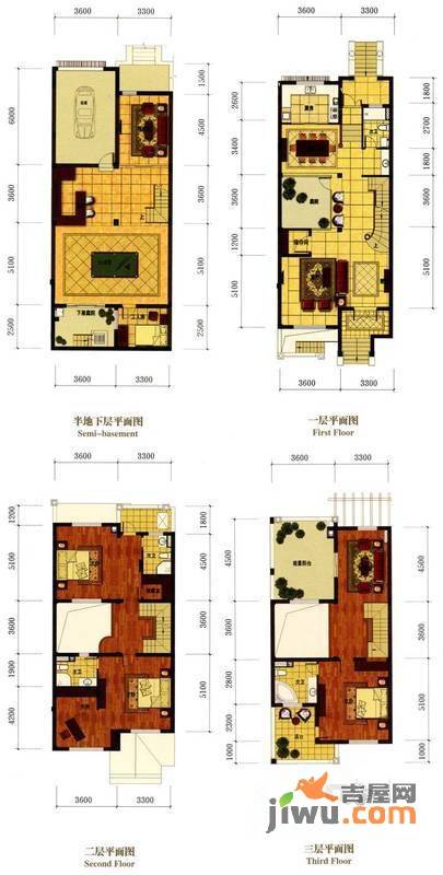 罗马风情城别墅6室2厅4卫373㎡户型图