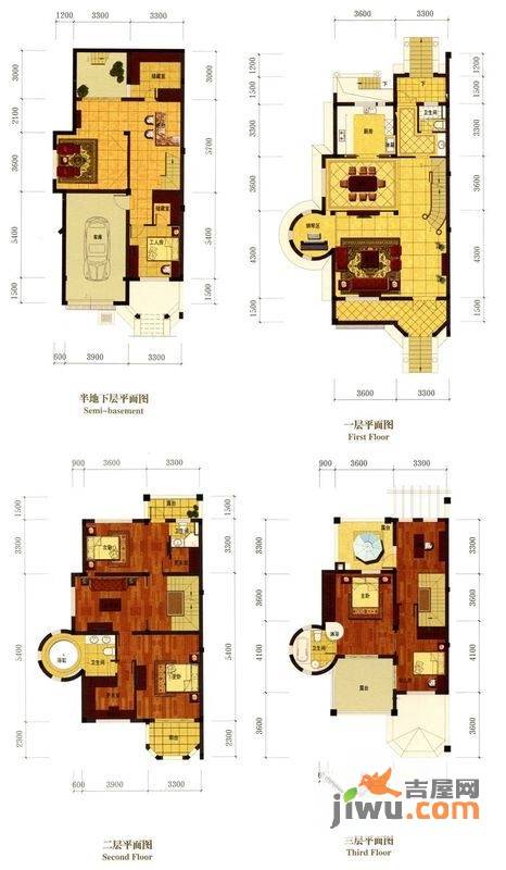 罗马风情城别墅8室2厅4卫382㎡户型图