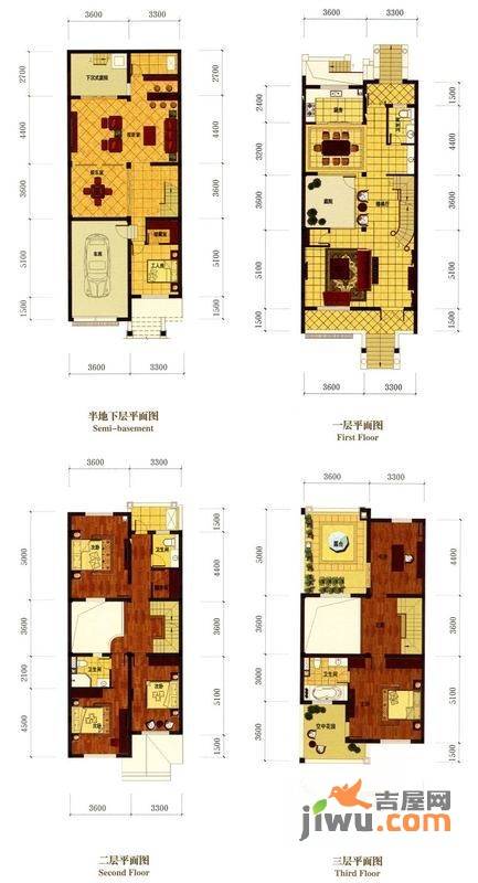 罗马风情城别墅6室2厅4卫373㎡户型图