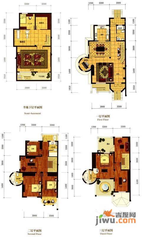 罗马风情城别墅8室2厅4卫382㎡户型图