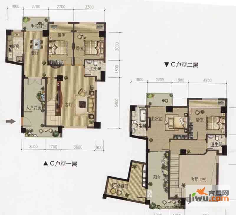 天隆名邸4室2厅2卫203.2㎡户型图