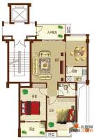 怡港花园城2室2厅1卫88.2㎡户型图