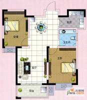 玫瑰园2室2厅1卫81.8㎡户型图