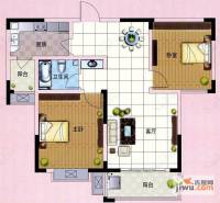 玫瑰园2室2厅1卫93.5㎡户型图