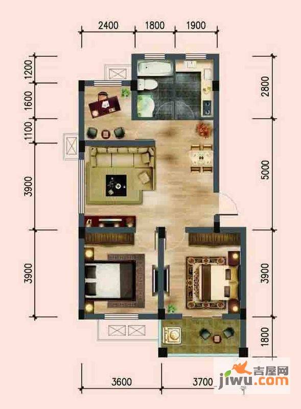 颐景嘉苑3室2厅1卫92㎡户型图