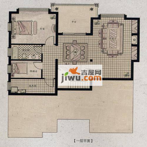 中国边城5室3厅3卫281.1㎡户型图