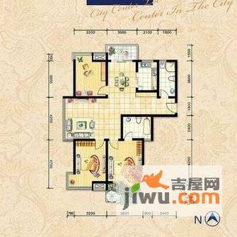 跑马山庄3室2厅2卫154㎡户型图