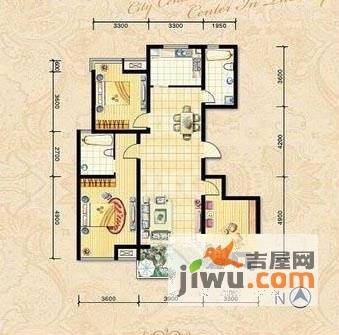 跑马山庄3室2厅1卫140㎡户型图