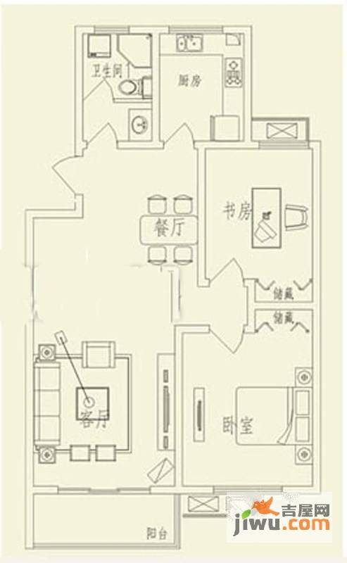 桃源居6室2厅4卫224㎡户型图