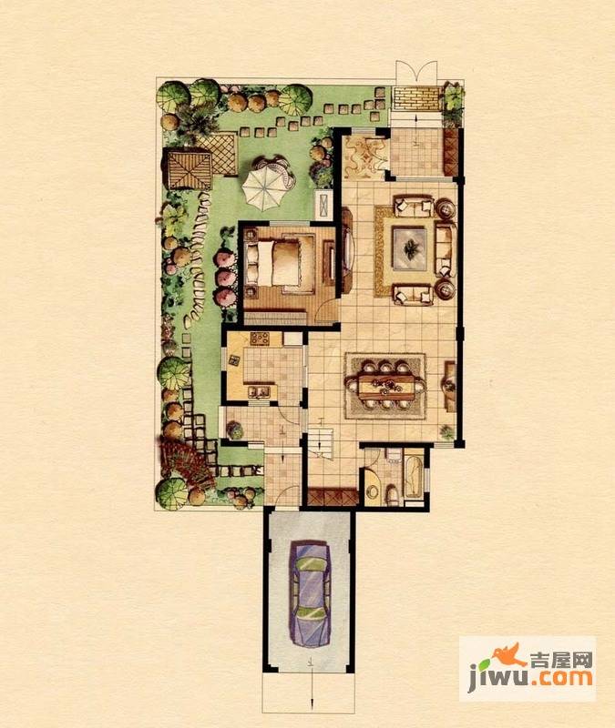 风景城邦英格兰领域4室3厅3卫173.6㎡户型图